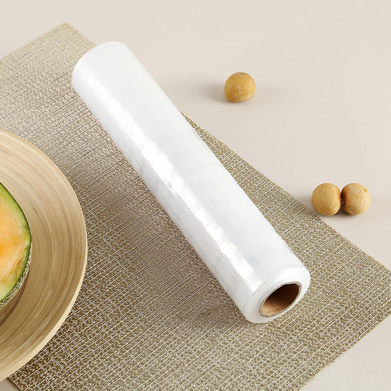 Jiecheng cling film food grade break point household knife-free tearing large roll economical packaging point break type 30cm*30 meters can be torn 100 times