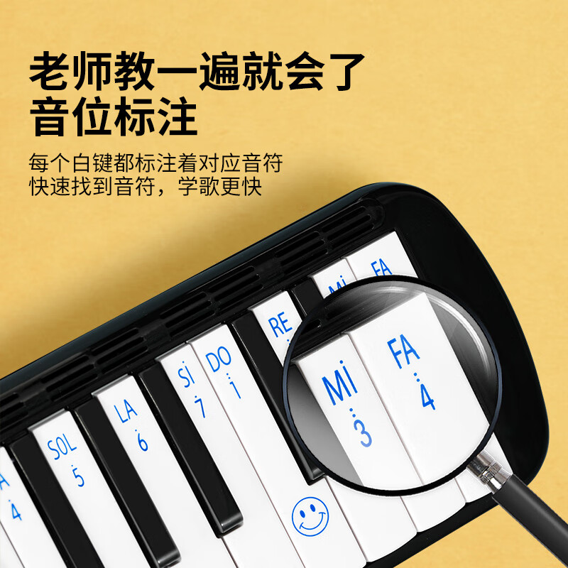 Jiade Rui JDR mouth organ 37-key primary school students teaching children beginners adults special playing wind instrument black