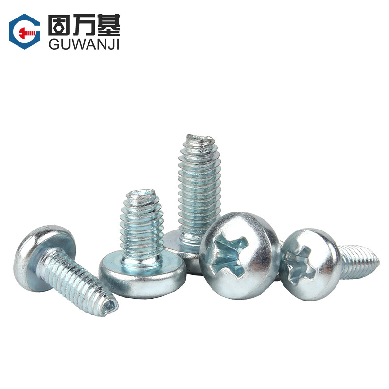 Guwanji pan head triangular tooth self-tapping screw locking screw plus hard cross recessed round head self-tapping cabinet screw national standard M6*10 50 pieces