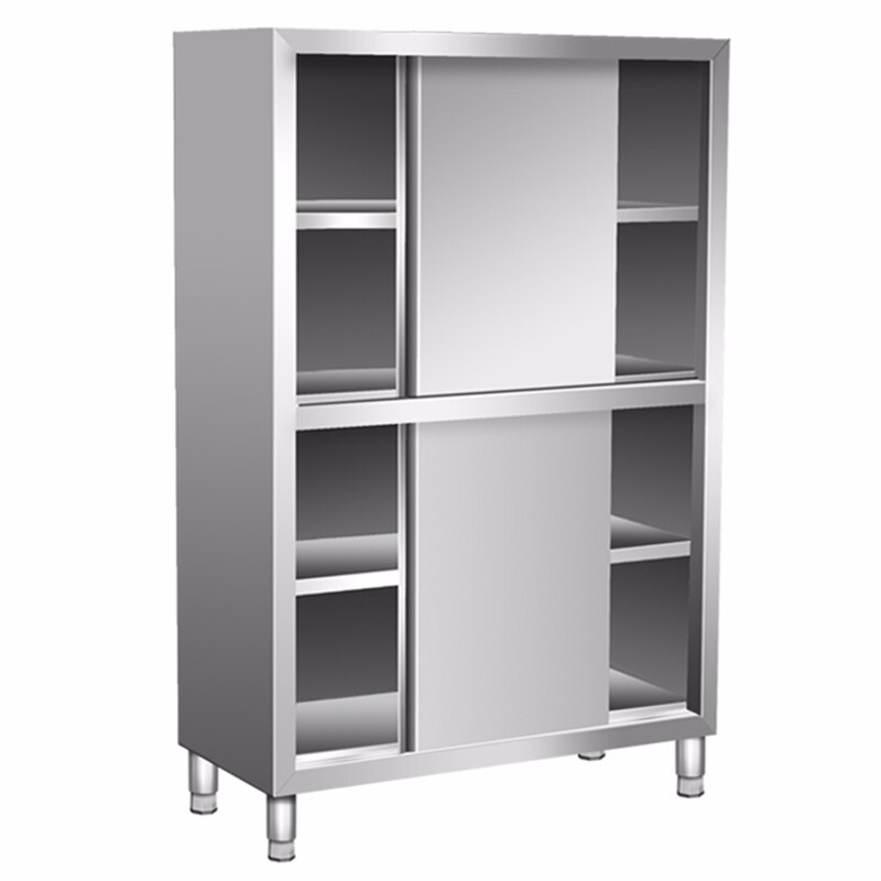 Aikoburg 201 stainless steel cupboard 150*50*180cm two-way sliding door cabinet tableware storage cabinet storage cabinet storage cabinet AKB-CG-25