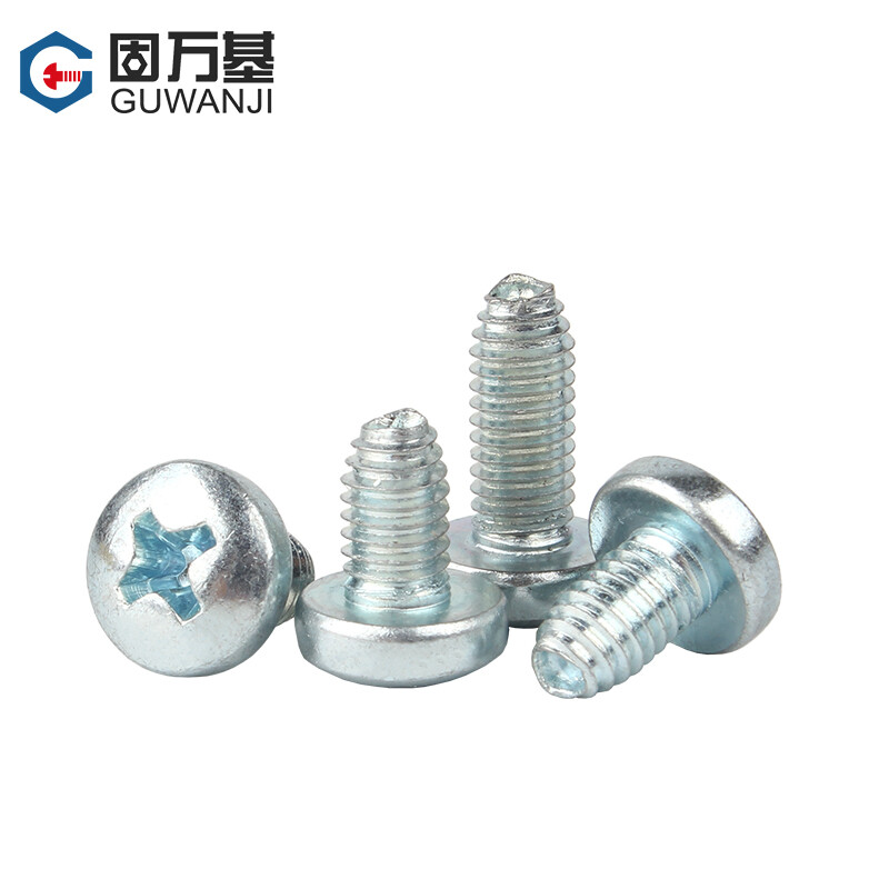 Guwanji pan head triangular tooth self-tapping screw locking screw plus hard cross recessed round head self-tapping cabinet screw national standard M6*10 50 pieces