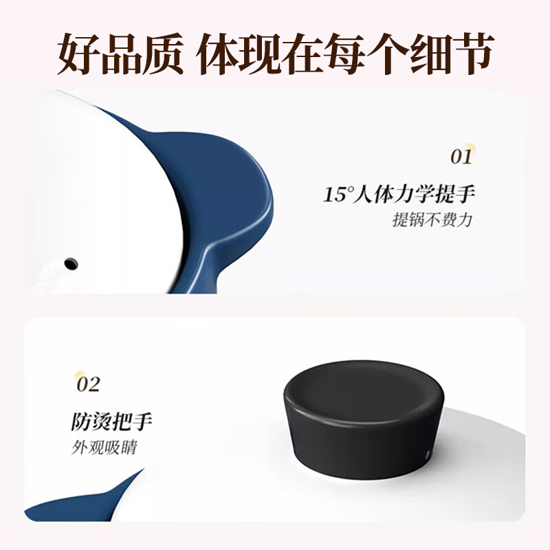 Quanpinwu casserole gas stove special casserole pot household stew pot soup pot high temperature dry burning non-cracking stew pot ceramic pot suitable for 1 person 1L dry burning not easy to crack