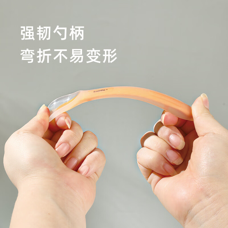 COOKSS Newborn Baby Spoon Children's Silicone Soft Spoon Newborn Food Complementary Spoon Baby Learns to Eat, Water and Breastfeeding Soft Head Spoon