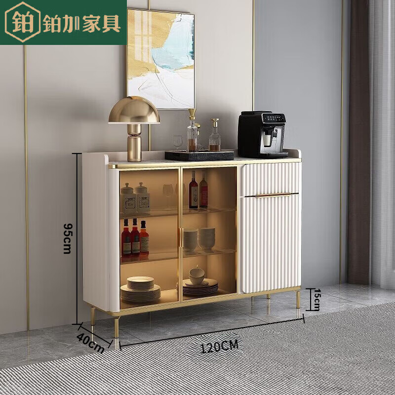 Platinum Italian style ins style slate multi-functional sideboard against the wall small apartment living room storage tea wine cabinet kitchen cupboard 120 long * 40 thick * 95 high package installation