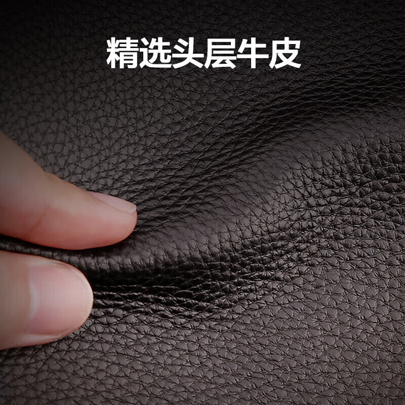 Septwolves wallet men's genuine cowhide short men's wallet card holder practical birthday and New Year gift for dad, boyfriend and husband