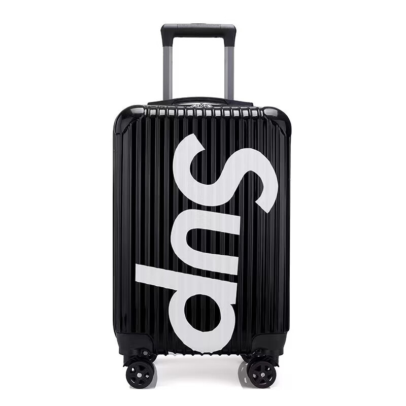 20 suitcases for men and women, college and high school students, universal wheel boarding suitcase, short trip, business trip, password zipper, black zipper, 20 inches
