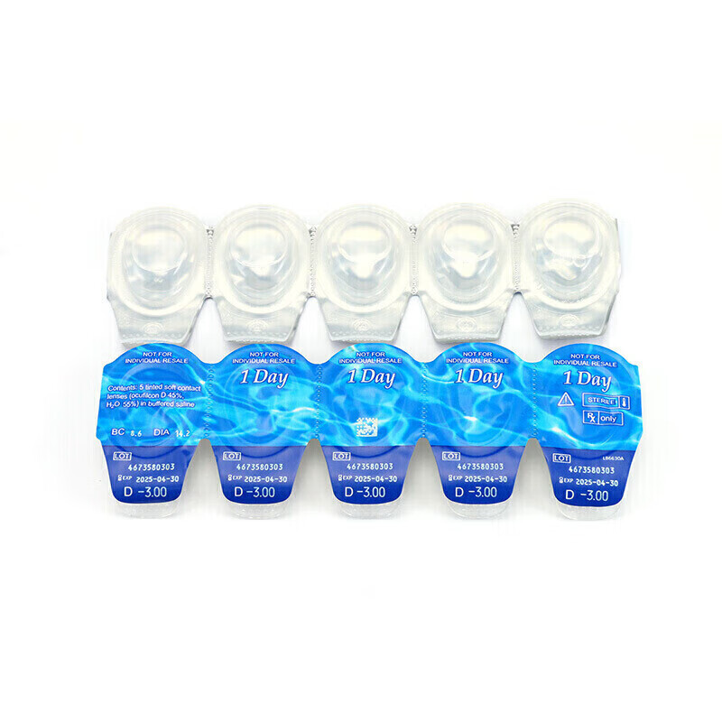 Coopervision Ou Keshi imported transparent contact lenses daily disposable 30 pieces 325 degrees