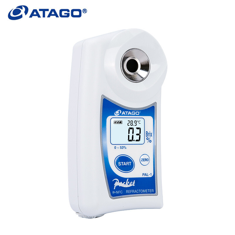 AITO Japanese fruit sugar meter high-precision sugar meter digital display sugar meter sweetness refractometer sugar content measuring instrument PAL-1 (range 0.0~53.0%)