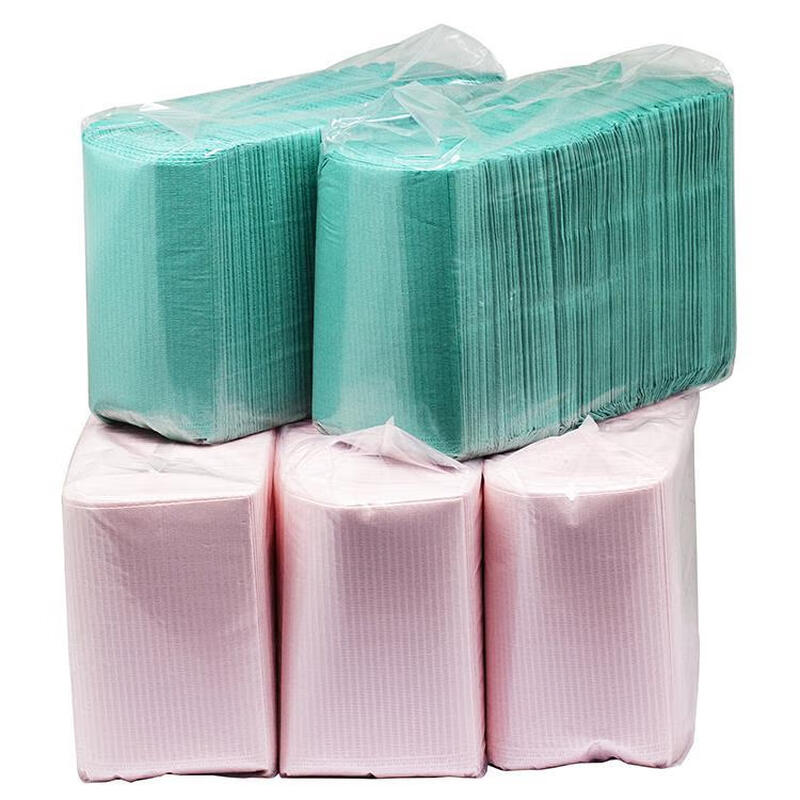 Shantou Lincun lunch table mat primary school disposable placemat 125 pieces children's mat isolation mat paper cartoon solid color waterproof and oil-proof table pink 3 bags