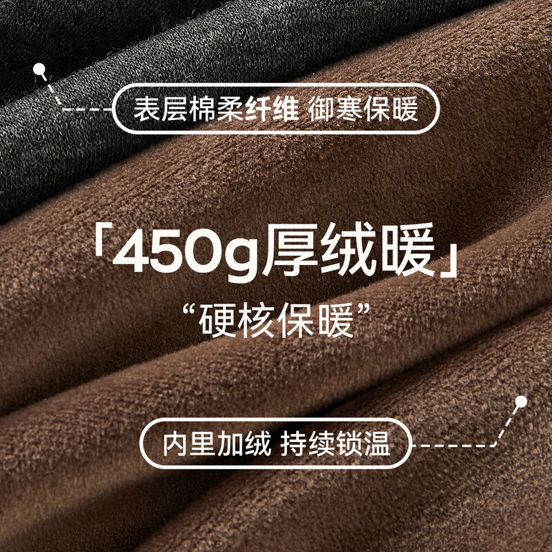 Catman cashmere thickened men's thermal underwear men's plus velvet knee pads autumn coat autumn cotton trousers suit against cold autumn and winter