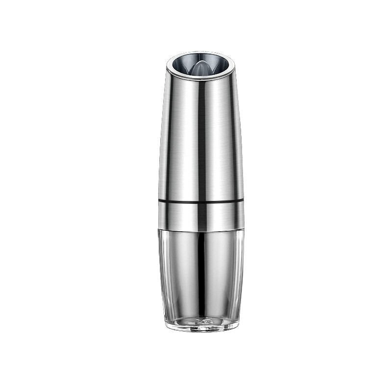 New gravity induction pepper grinder electric stainless steel sea salt pepper black pepper grinder seasoning bottle silver