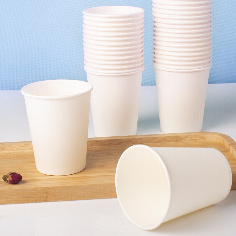 Tianping Zhaohui paper cup disposable cup thickened type 250ml*100 pieces office business home water cup