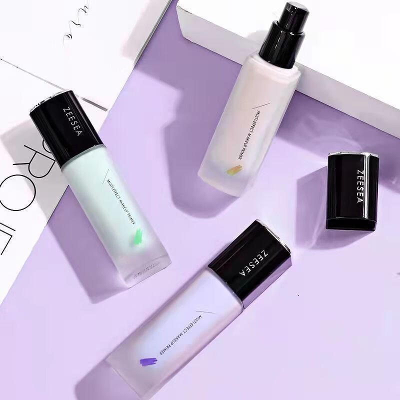 ZEESEA multi-effect isolation cream, long-lasting concealer, moisturizing primer for school girls, nude makeup, invisible pores, purple (suitable for dull skin) 30g