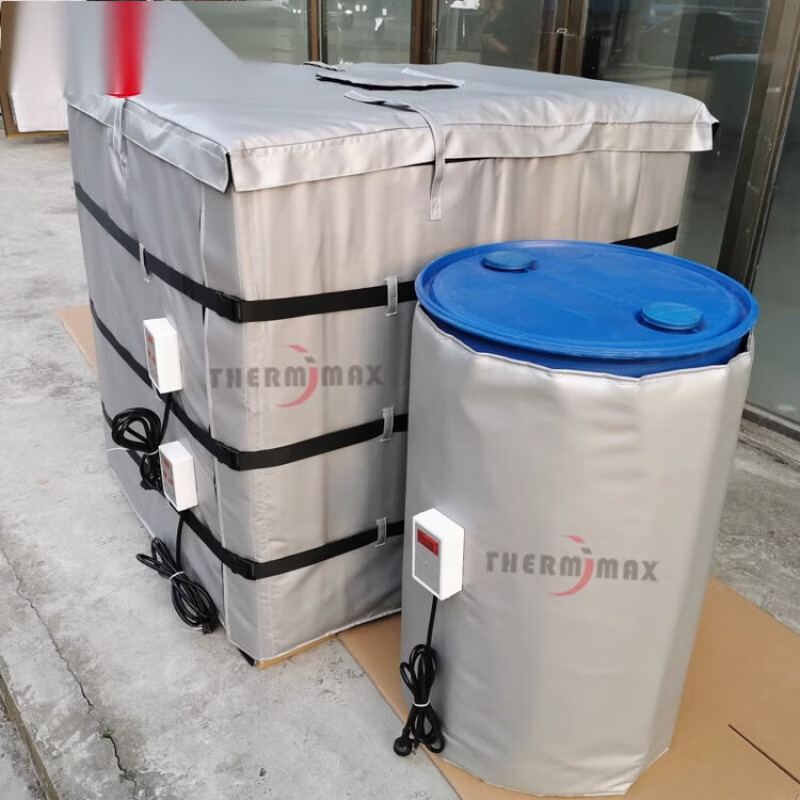 YHGFEE oil barrel heating blanket, industrial electric heating blanket, gas tank heating belt, ton barrel heating package heating sleeve spot direct sale ton barrel full package with lid and digital display temperature control 4400