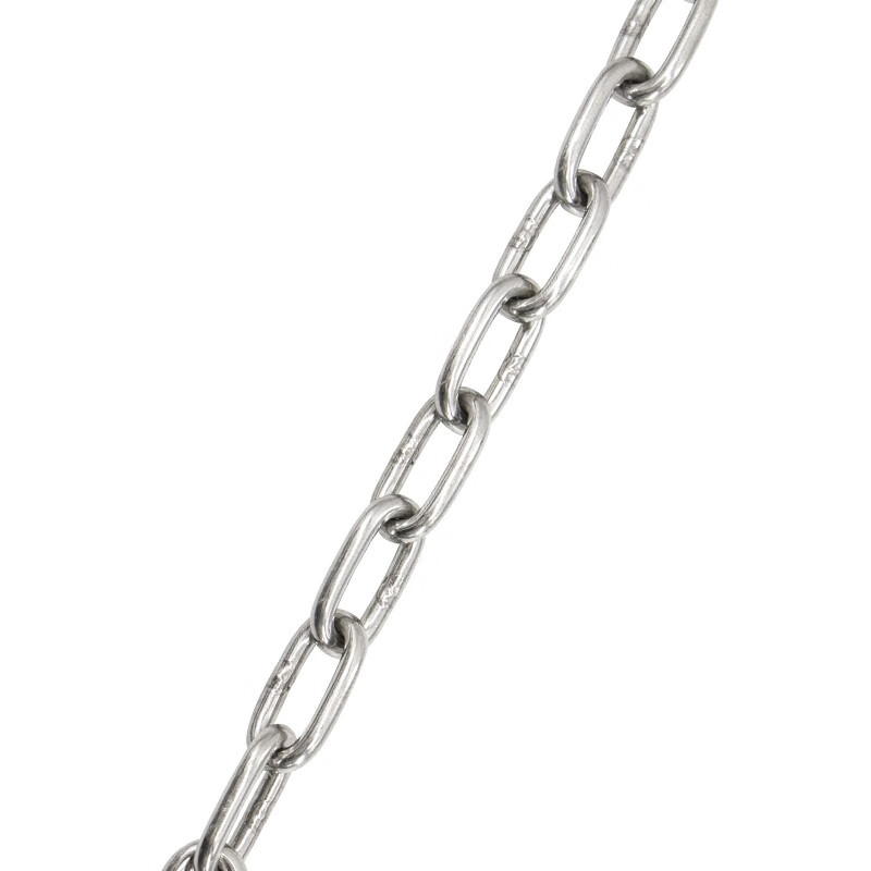 Hesdige 304 stainless steel chain iron chain lifting chain guardrail chain chandelier thick iron chain swing chain Jingcang flash delivery 5mm thick 1 meter long JG-1907