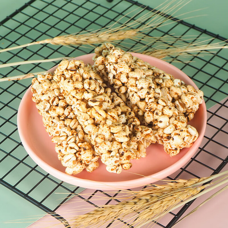 Mi Laotou Mitong highland barley bar sesame flavor 150g casual snack popcorn bar brown rice roll meal replacement energy bar