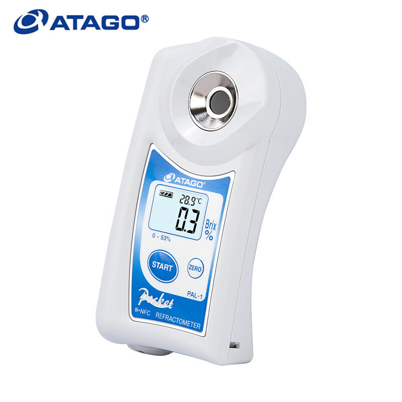AITO Japanese fruit sugar meter high-precision sugar meter digital display sugar meter sweetness refractometer sugar content measuring instrument PAL-1 (range 0.0~53.0%)