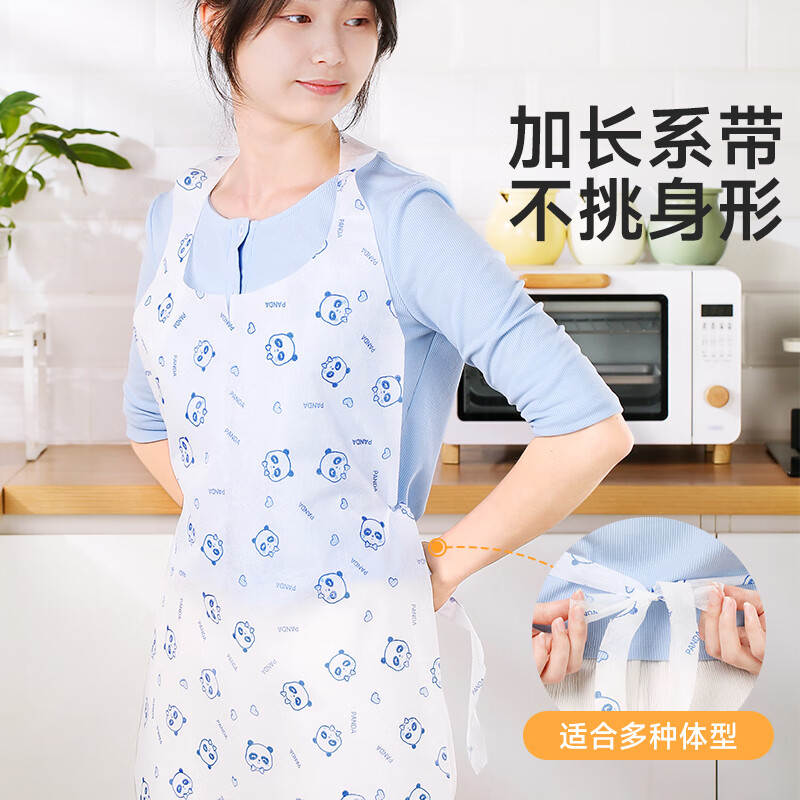 Meiya disposable aprons, 10-piece set, hot pot catering, waterproof and oil-proof bibs for adults and children.