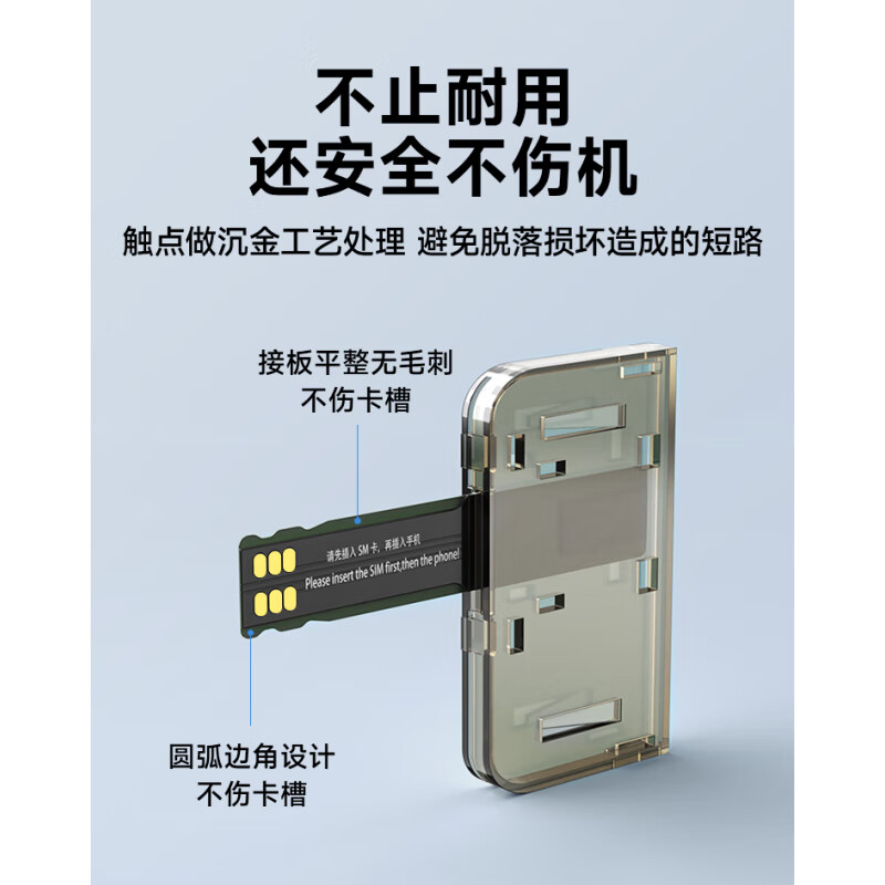 OLPAY mobile phone SIM card slot external external card reader expansion card tray suitable for Apple Android Huawei Xiaomi Honor quick card change without restarting the business hall to open multiple card slots Android H version double-sided card tray 1 second recognition丨durable without damaging the machine