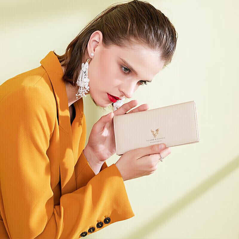 Woodpecker (TUCANO) wallet women's first-layer cowhide women's long wallet women's multi-card slot wallet New Year's Day birthday gift for girlfriend