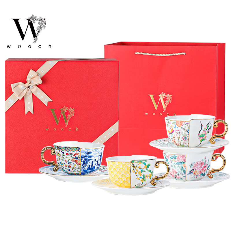 WOOCH high-end light luxury coffee cup and saucer wedding gift wedding box set couple coffee cup water cup housewarming souvenir