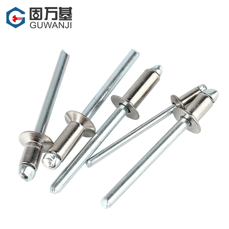 Guwanji 304 stainless steel countersunk head core-pulling rivets, flat-head core-pulling rivets, open-type rivets, tack nails, national standard fasteners M4*10 20 pieces 304 countersunk head