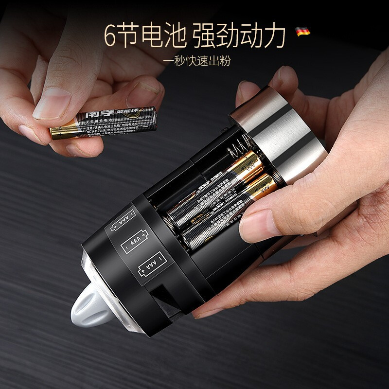 New gravity induction pepper grinder electric stainless steel sea salt pepper black pepper grinder seasoning bottle silver