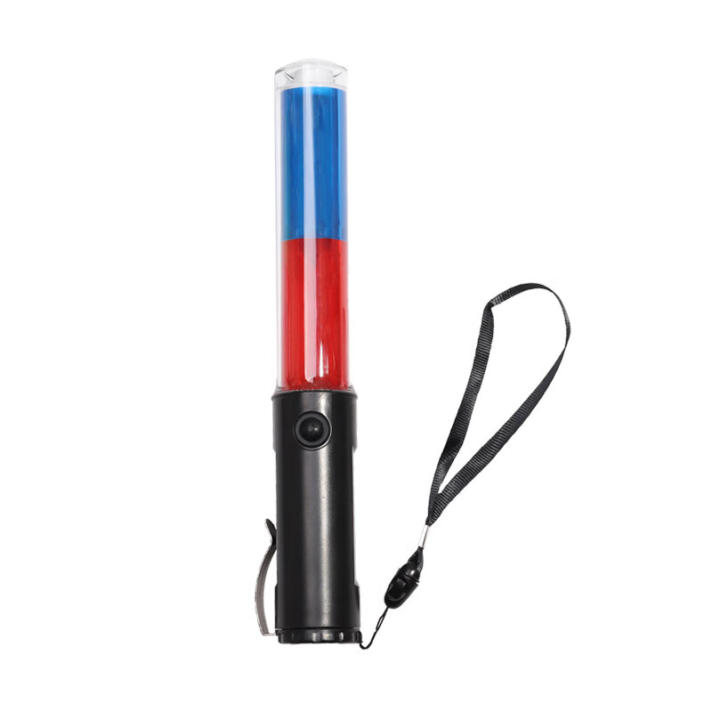 Zhenhao baton 26cm rechargeable red and blue traffic light stick multi-function LED road warning stick emergency flash stick luminous warning light night duty evacuation guide stick fire stick