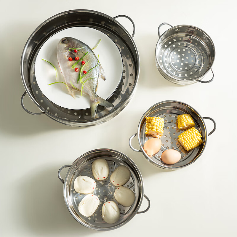 Onlycook304 stainless steel steamer steamer steamer rack steamer tray steamer grid 24262830cm food grade steamer drawer-30cm