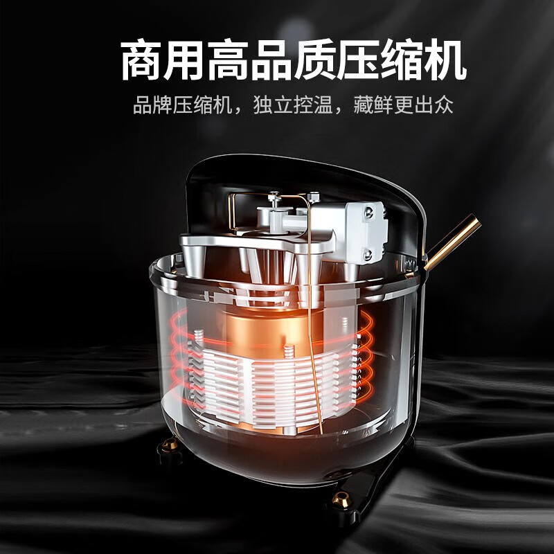 Meiling Smart Home four-door refrigerator commercial refrigeration and freezing dual-temperature freezer six-door large-capacity refrigerator catering kitchen restaurant vertical stainless steel fresh cabinet four-door refrigerator refrigeration display cabinet full refrigeration-dual compressor four-door center beam defrost-stainless steel shelf