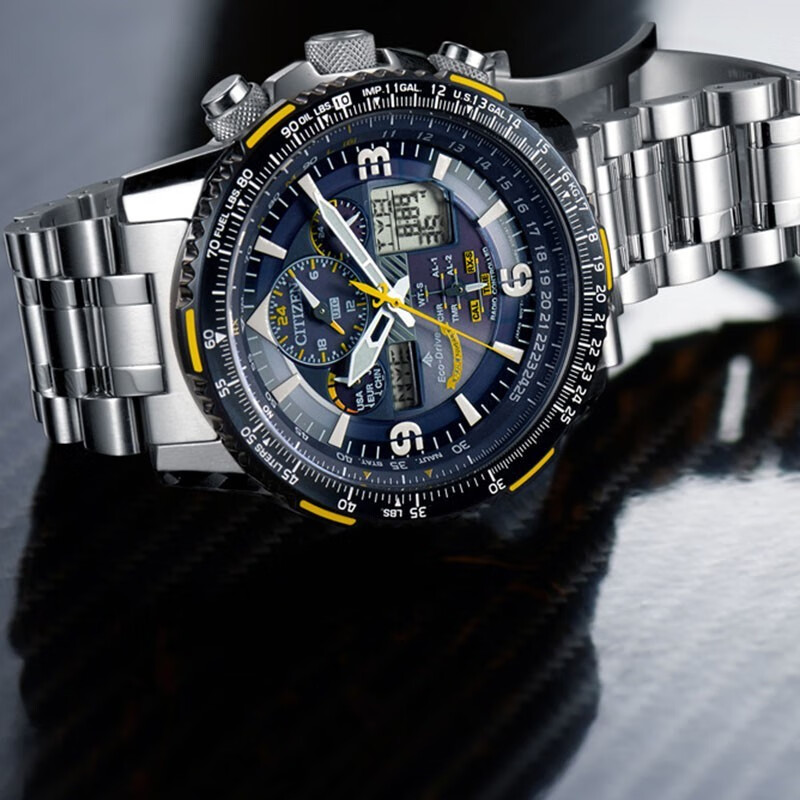 CITIZEN Eco-Drive Blue Angel Air Eagle Multifunctional Fashion Business Men's Watch as a Gift for Your Boyfriend JY8078-52L