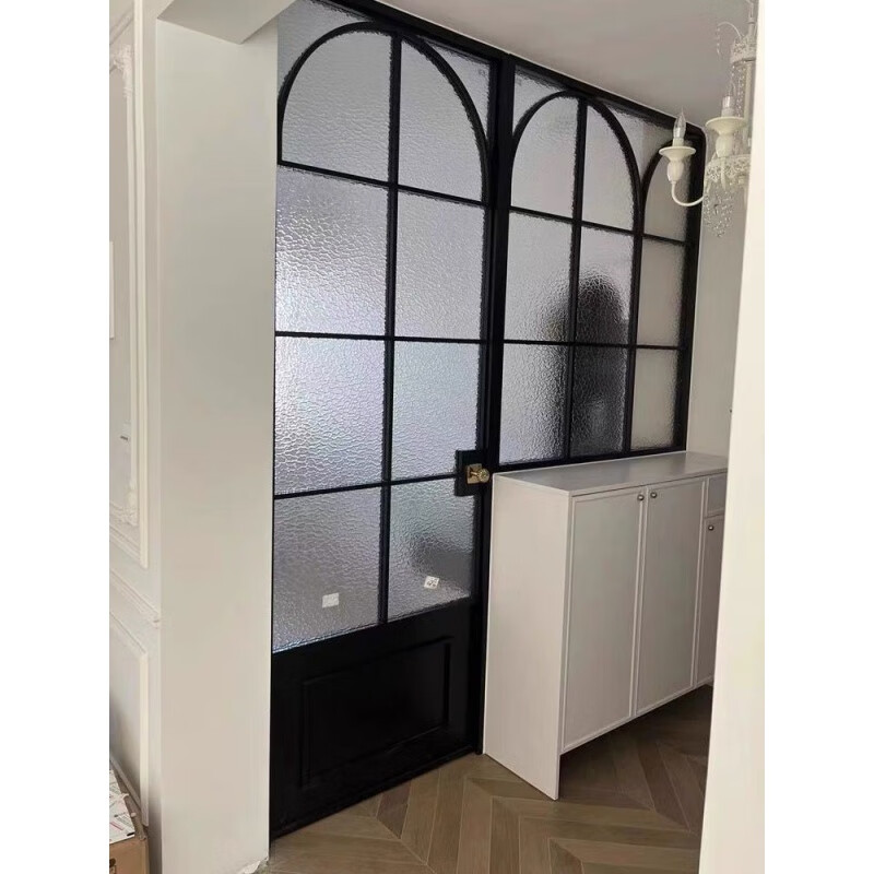 Qinkai French retro old iron door bathroom door glass door minimalist flat door toilet door box door shop door customization style 1 size customization contact customer service