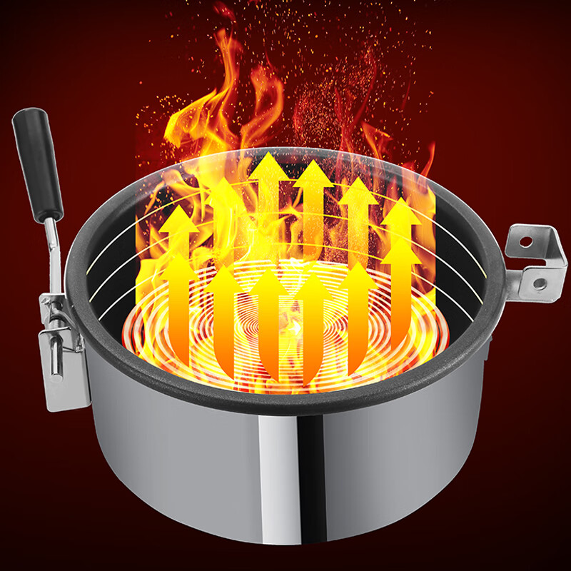 Hongyi Western Kitchen popcorn machine for commercial stalls with new fully automatic machine electric popcorn popcorn puffer machine popcorn machine large flat top red popcorn machine + popcorn machine cart