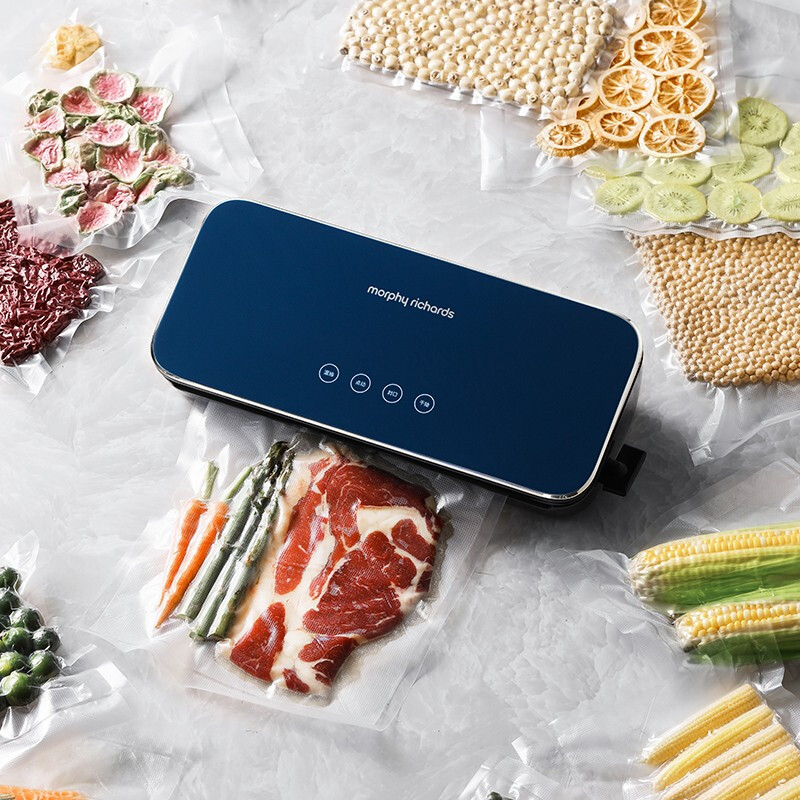 Morphyrichards fully automatic vacuum sealing machine household food packaging machine snack sealing machine fruit and vegetable meat preservation machine wet and dry plastic sealing machine MR1118 Morphyrichards vacuum preservation roll MR1074