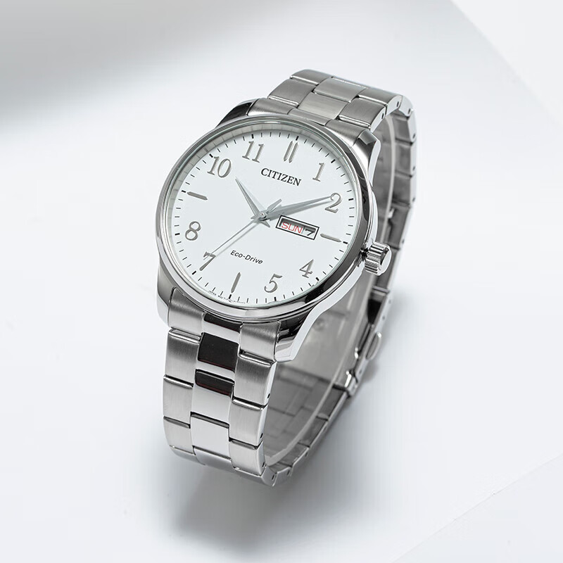 CITIZEN Eco-Drive Stainless Steel Strap Business Casual Atmosphere Calendar Week Display Men's Watch BM8550-81A