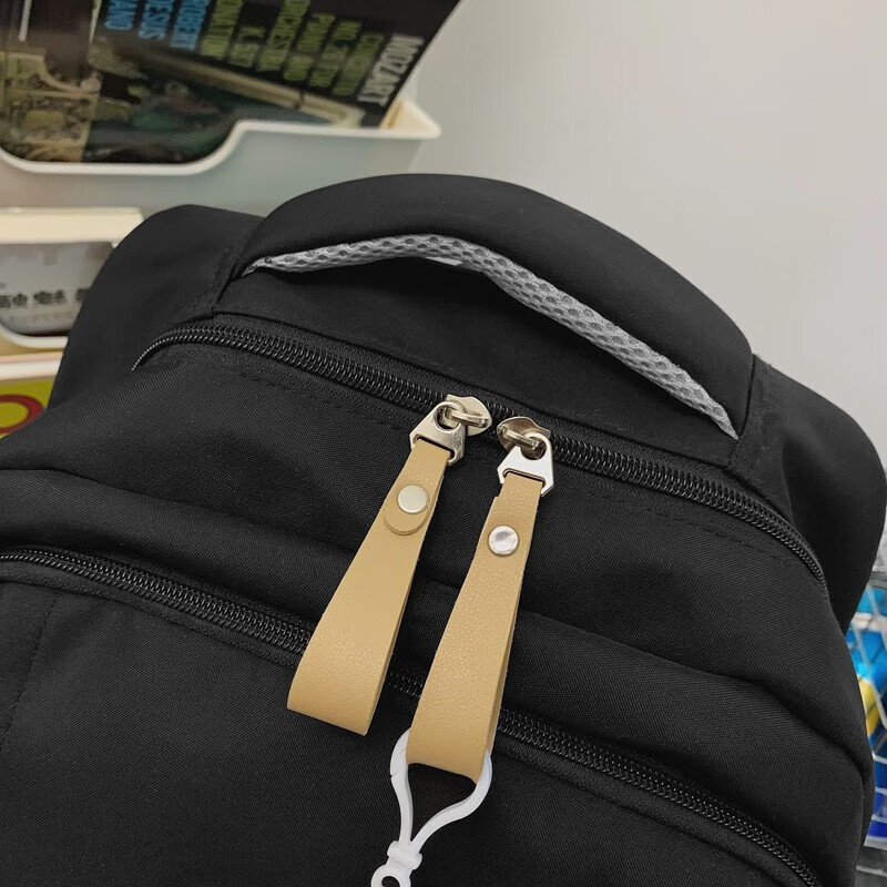 Doublestar schoolbag, junior high school girl, high school student backpack, trendy large capacity sports simple computer bag, red with duck pendant