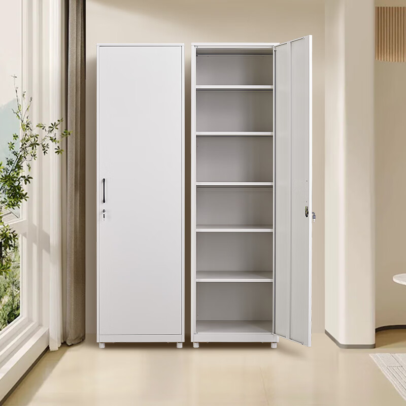 Steel storage cabinet integrated wall-mounted household living room balcony sundry storage cabinet deepened large-capacity iron cabinet 2040 height * 600 width * 400 depth mm single door horizontal panel 0.7mm