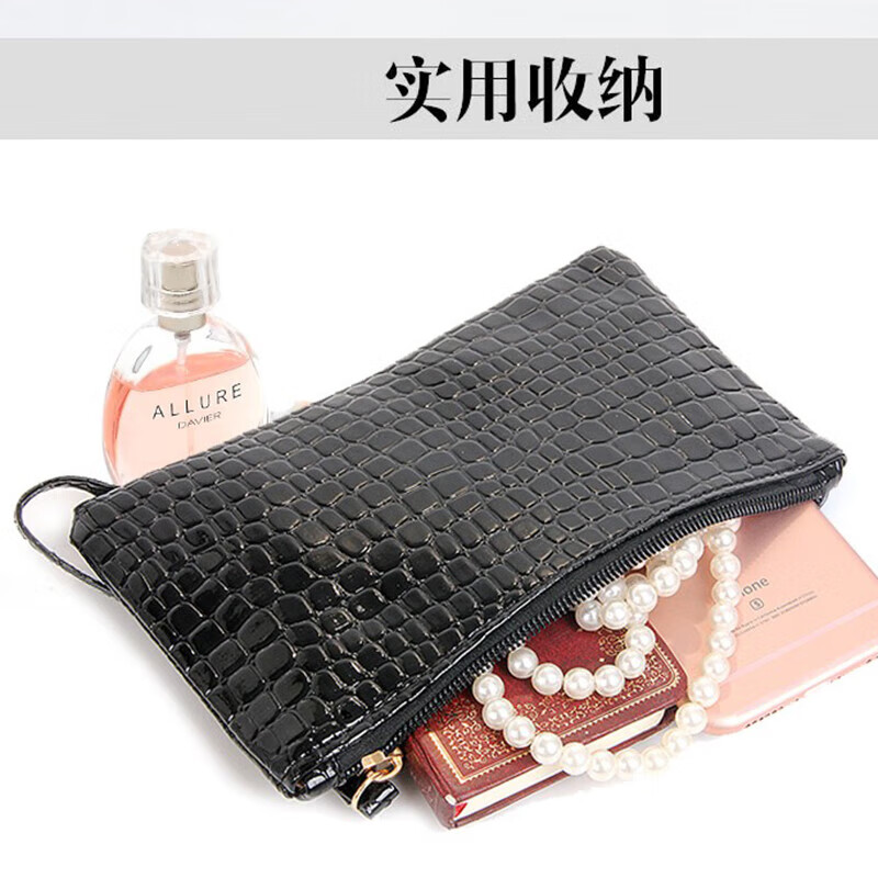 Women's Wallet Long Zipper Mobile Phone Bag 2024 New Fashion Coin Purse for Girlfriend's Birthday Gift Black