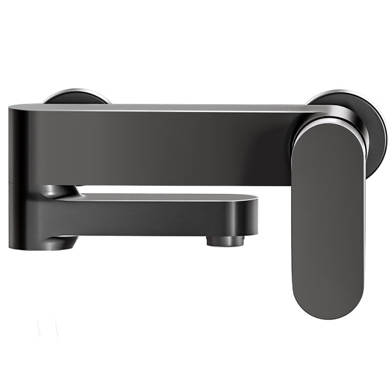 Hengjie (HEGII) household all-copper shower set faucet bathroom toilet hot and cold bath shower triple mixing valve gun gray lifting style fine copper faucet + square flower