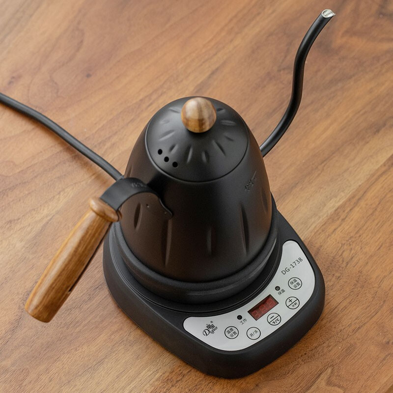 Empire Electric Narrow Mouth Pot Hand-brewed Coffee Intelligent Temperature Control Pot Stainless Steel Long Mouth Narrow Mouth Pot Multifunctional Coffee Brewing Pot Automatic Power Off Stainless Steel Color