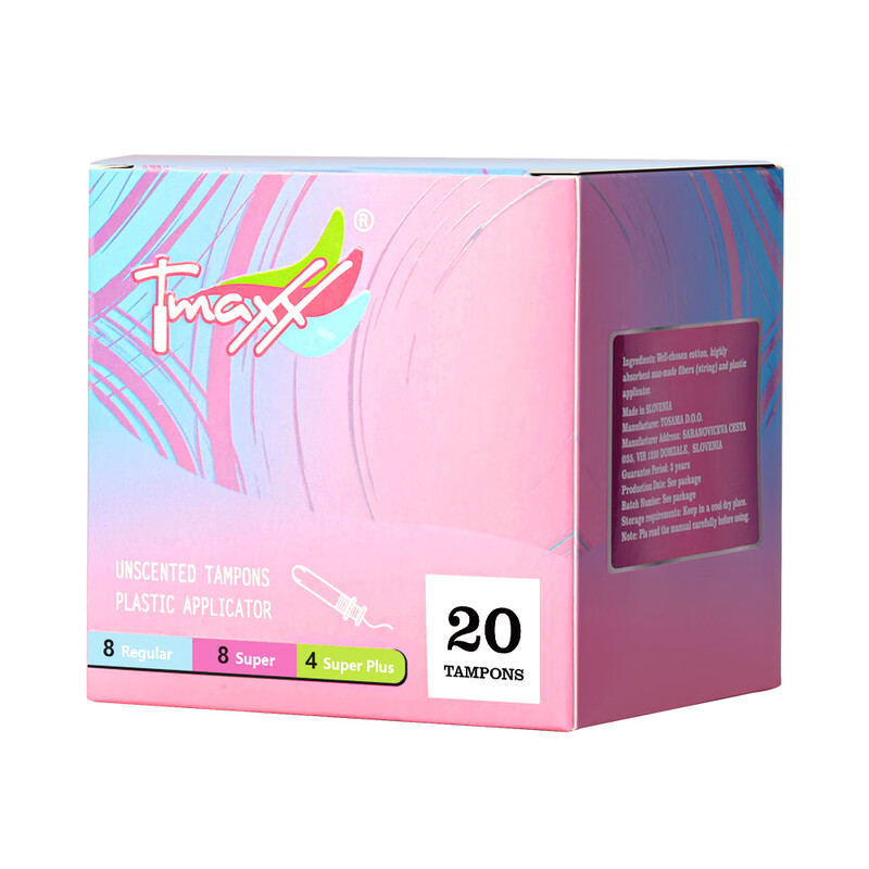Tmaxx short duct tampons 8 pieces ordinary 8 pieces more quantity 4 pieces super multi-pack built-in sanitary napkins Jingdong self-operated