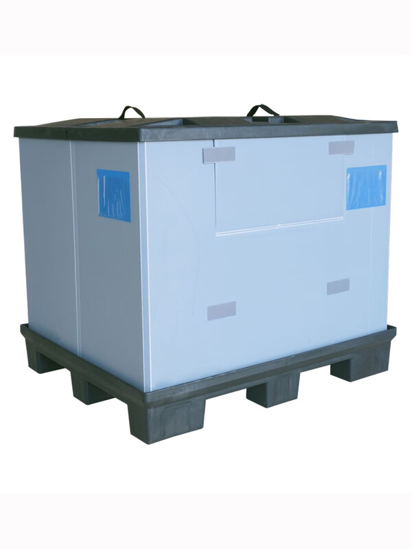 Large foldable enclosure box plastic floor cover logistics circulation space-saving auto parts box honeycomb hollow board customization 800*600*620 customization gray