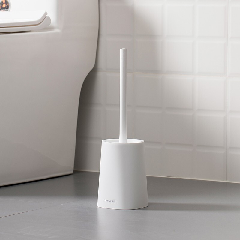 Camellia (CHAHUA) No dead angle splash-proof toilet brush set wall-mounted seat-type toilet brush household cleaning toilet artifact Aites toilet brush seat-type