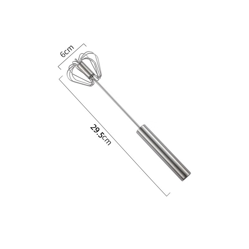 KANGZHIBAN KANGZHIBAN semi-automatic egg beater manual push-type egg mixer household masher stainless steel whipping cream semi-automatic egg beater (29.5cm medium)