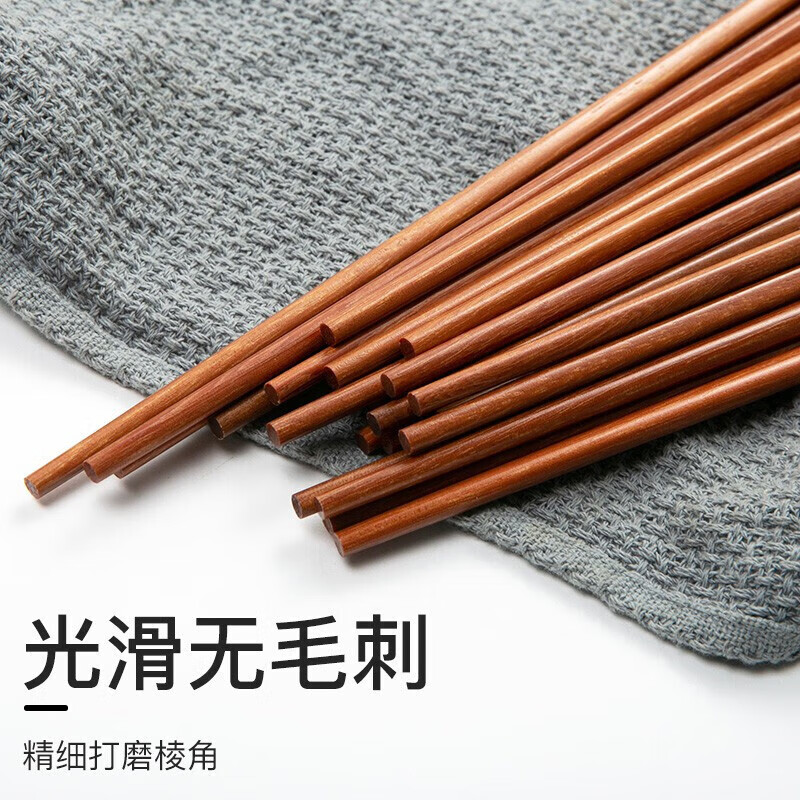 PINYU ironwood chopsticks family household chopsticks hotel solid wood wooden chopsticks non-slip ironwood chopsticks 10 pairs