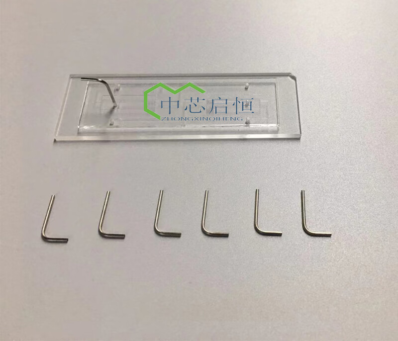 Steel needle for PDMS microfluidic chip injection straight-shaped steel needle bent (L-shaped) steel needle 0.3*0.5*15mm (straight-shaped) 1 piece
