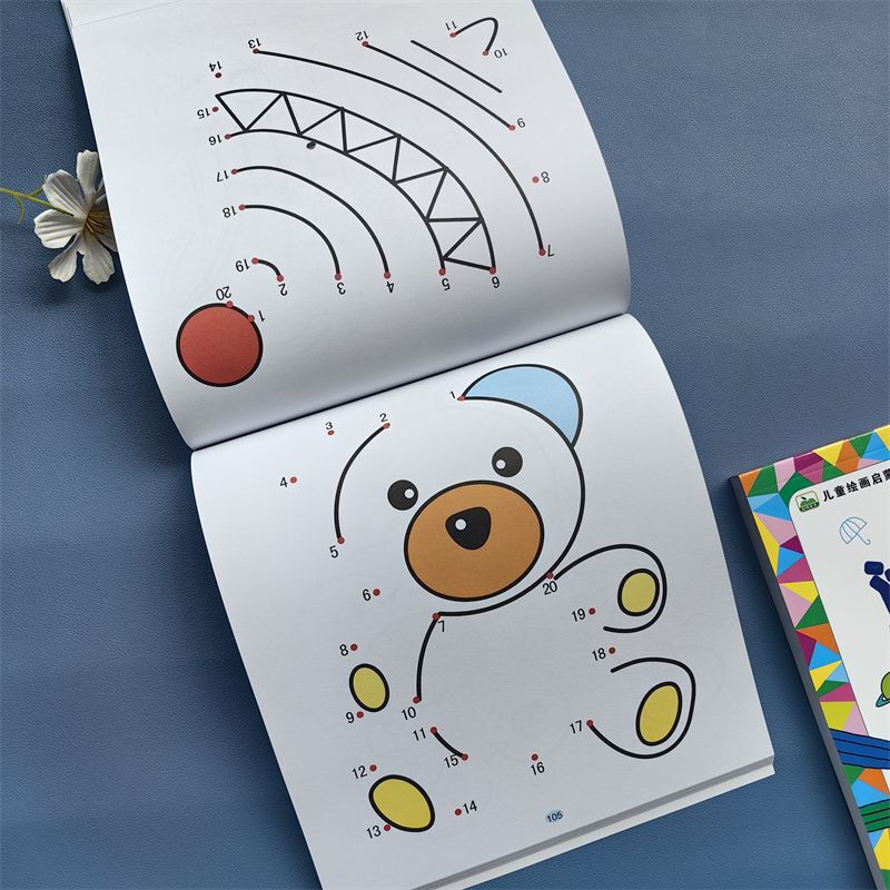 Morning Breeze Children's Painting Enlightenment Book 3-6 year old baby connecting numbers 1-20 Toddlers Connecting Drawings Toddlers Connecting Drawing Basics