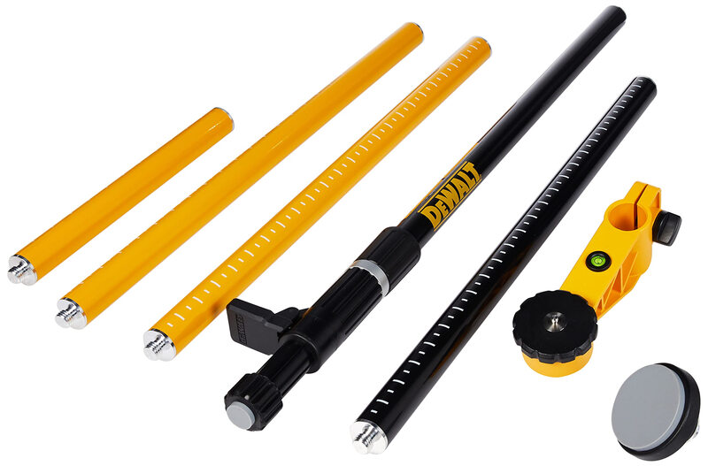 DEWALT 6mm base, automatic leveling, 3m height, lightweight aluminum measuring rod