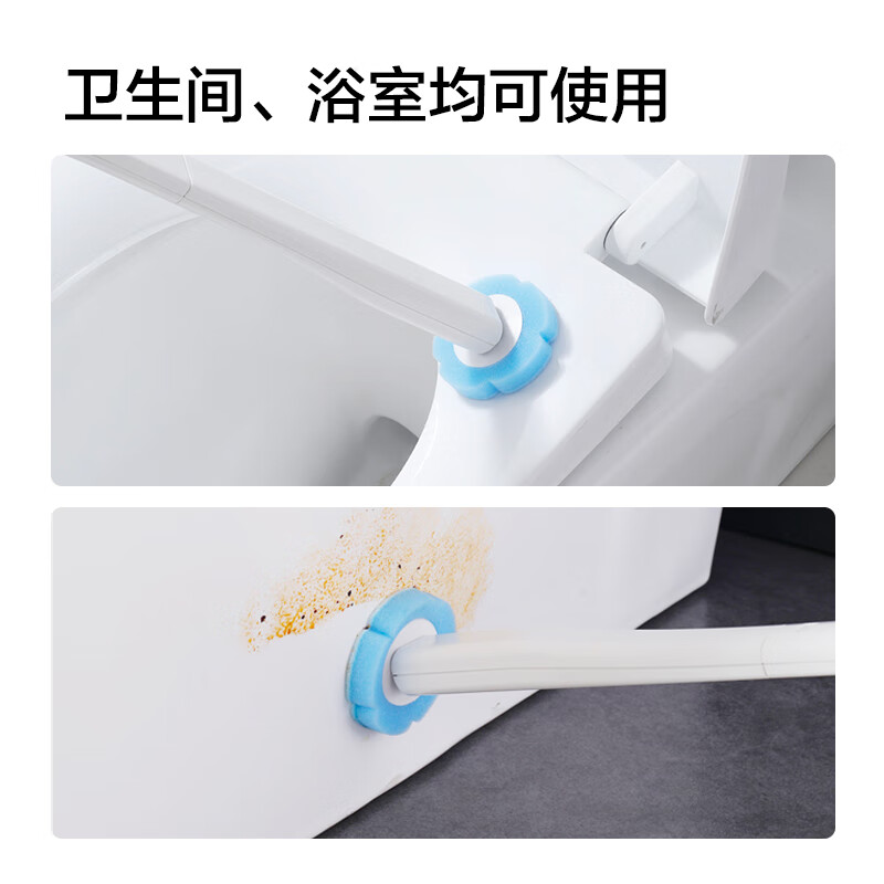 Made in Tokyo, Weijing disposable toilet replacement brush heads, 12 packs, disposable disposable toilet brushes come with cleaning fluid
