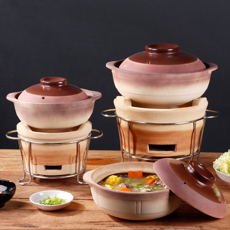 Hedara Hong Kong-style edge stove charcoal stove old-fashioned household soup charcoal fire casserole commercial clay stove around the stove to cook tea and barbecue #3 medium charcoal stove + stove + #22 burning pot + plate 0cm